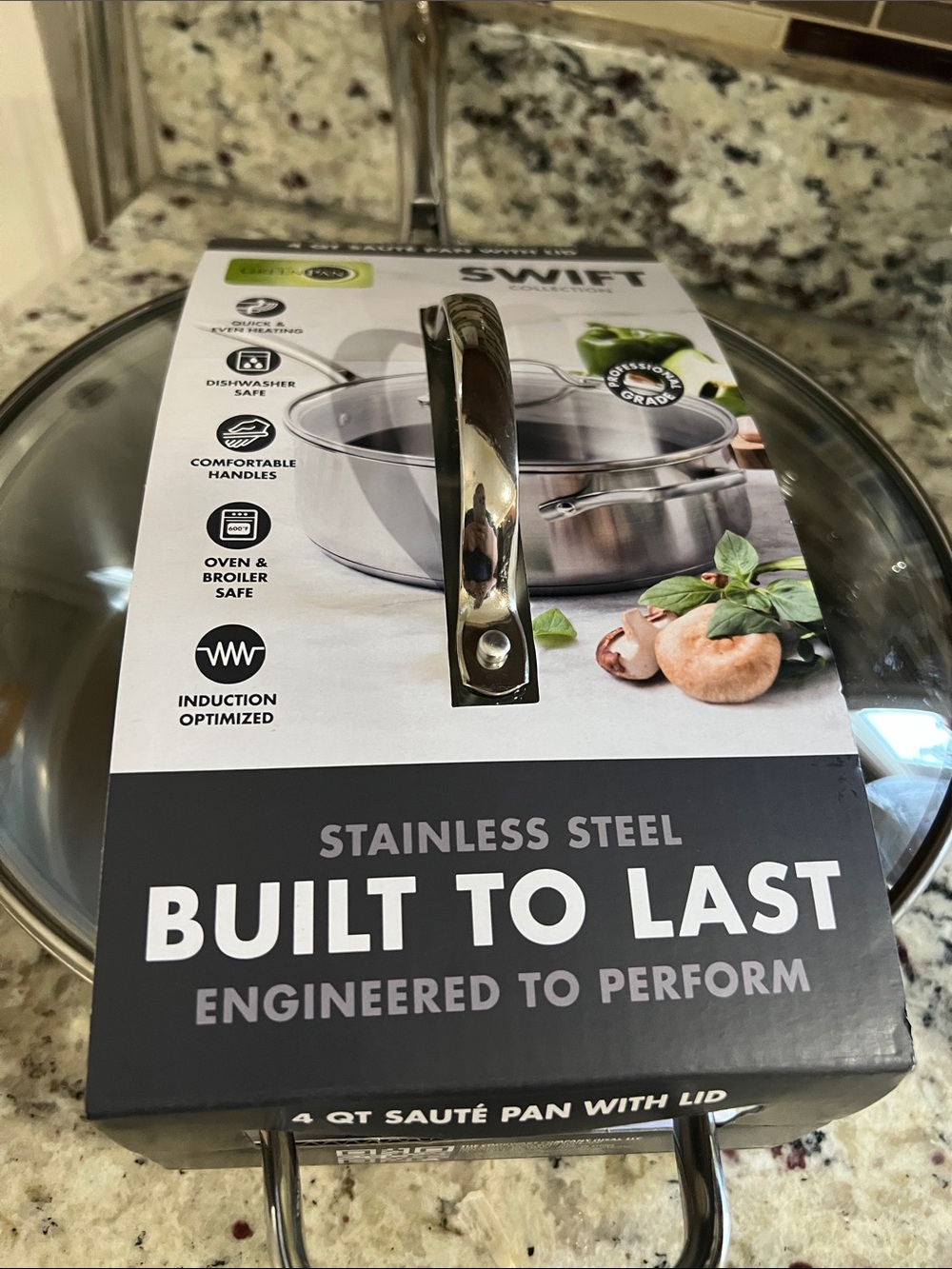 Swift Stainless Steel 4 QT Sauté Pan with Lid - Silver